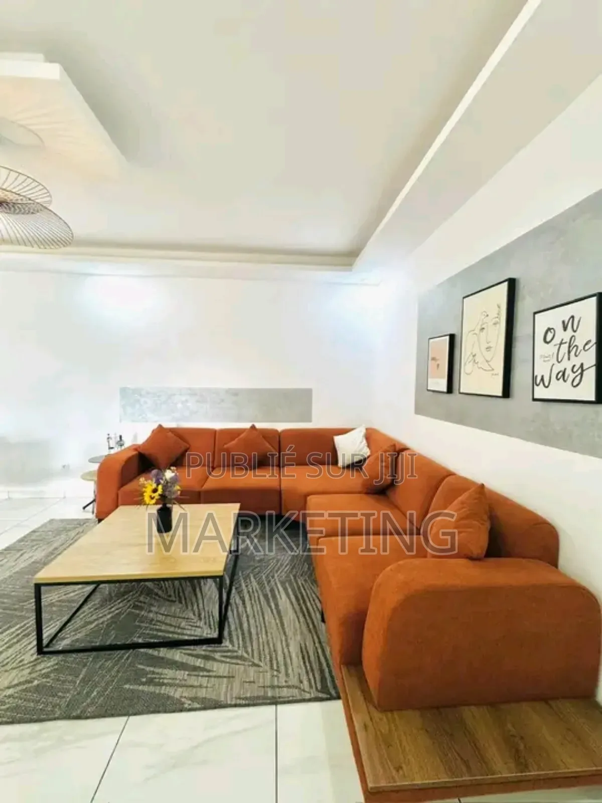 Canapé 7 Place Couleur Terracotta