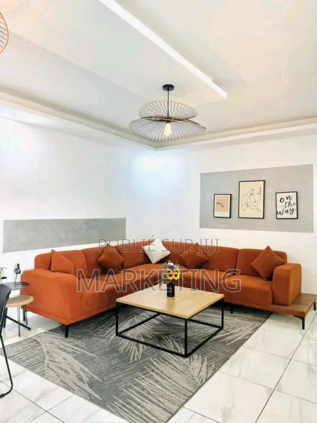 Canapé 7 Place Couleur Terracotta