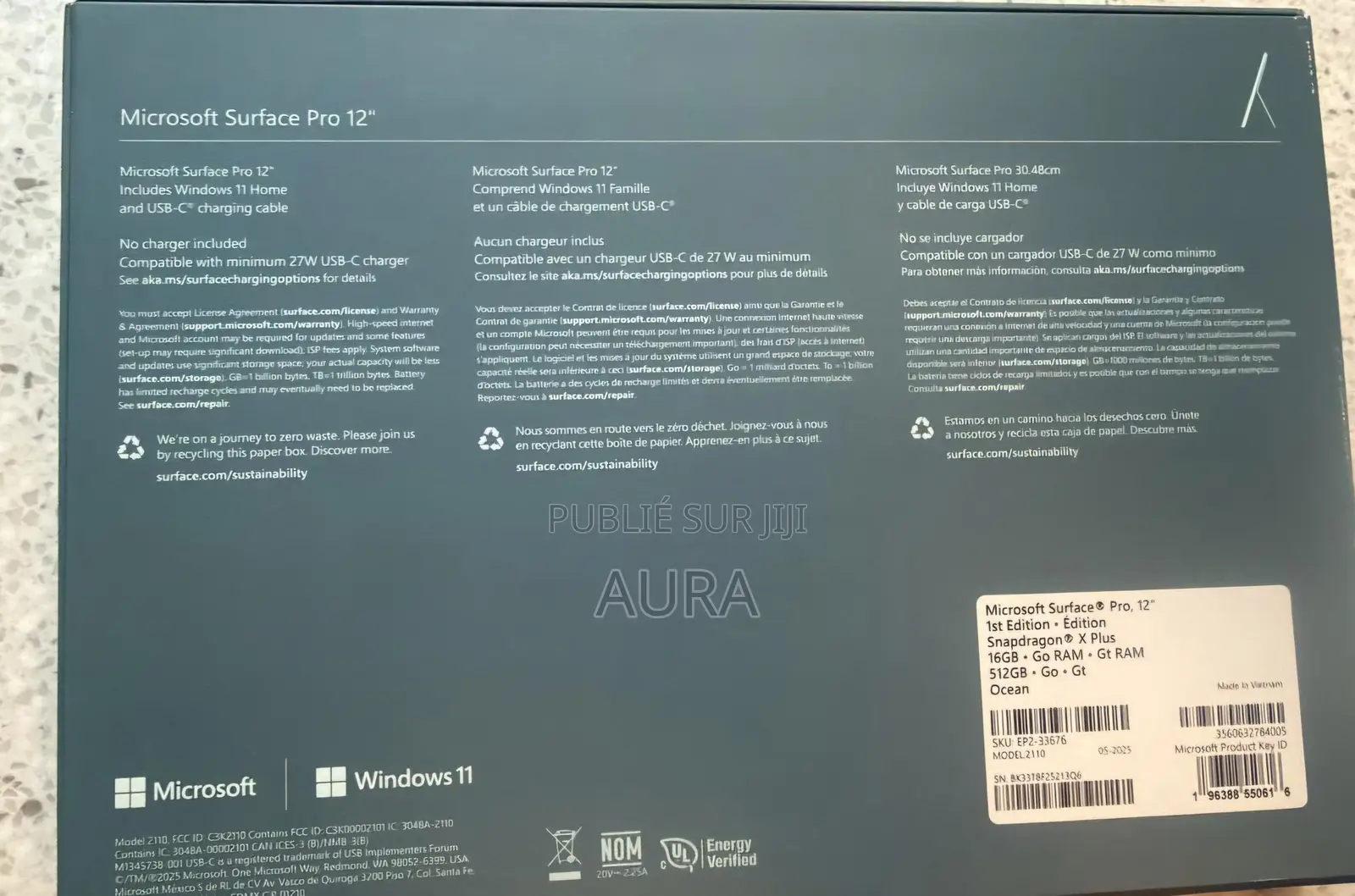 New Microsoft Surface Pro 16GB Qualcomm Snapdragon X Plus SSD 512GB