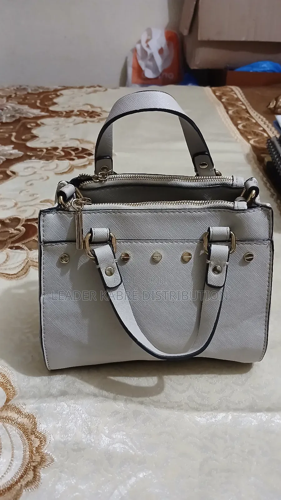 Sac Zara Mini City Clouté Avec Bandoulière Grise