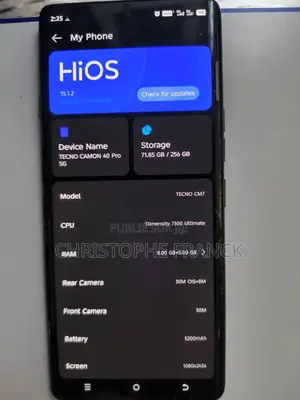 New Tecno Camon 40 Pro 256 GB Blue