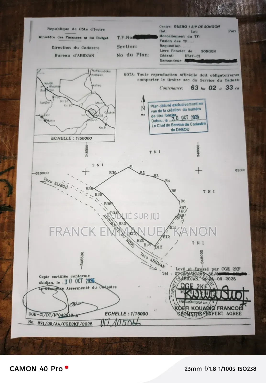 Yamoussoukro 63 Hectares