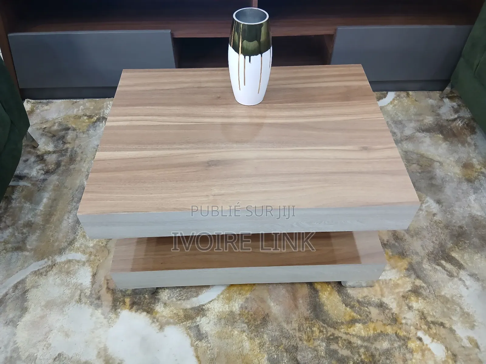 Salon Complet Moderne en Tissu Vert