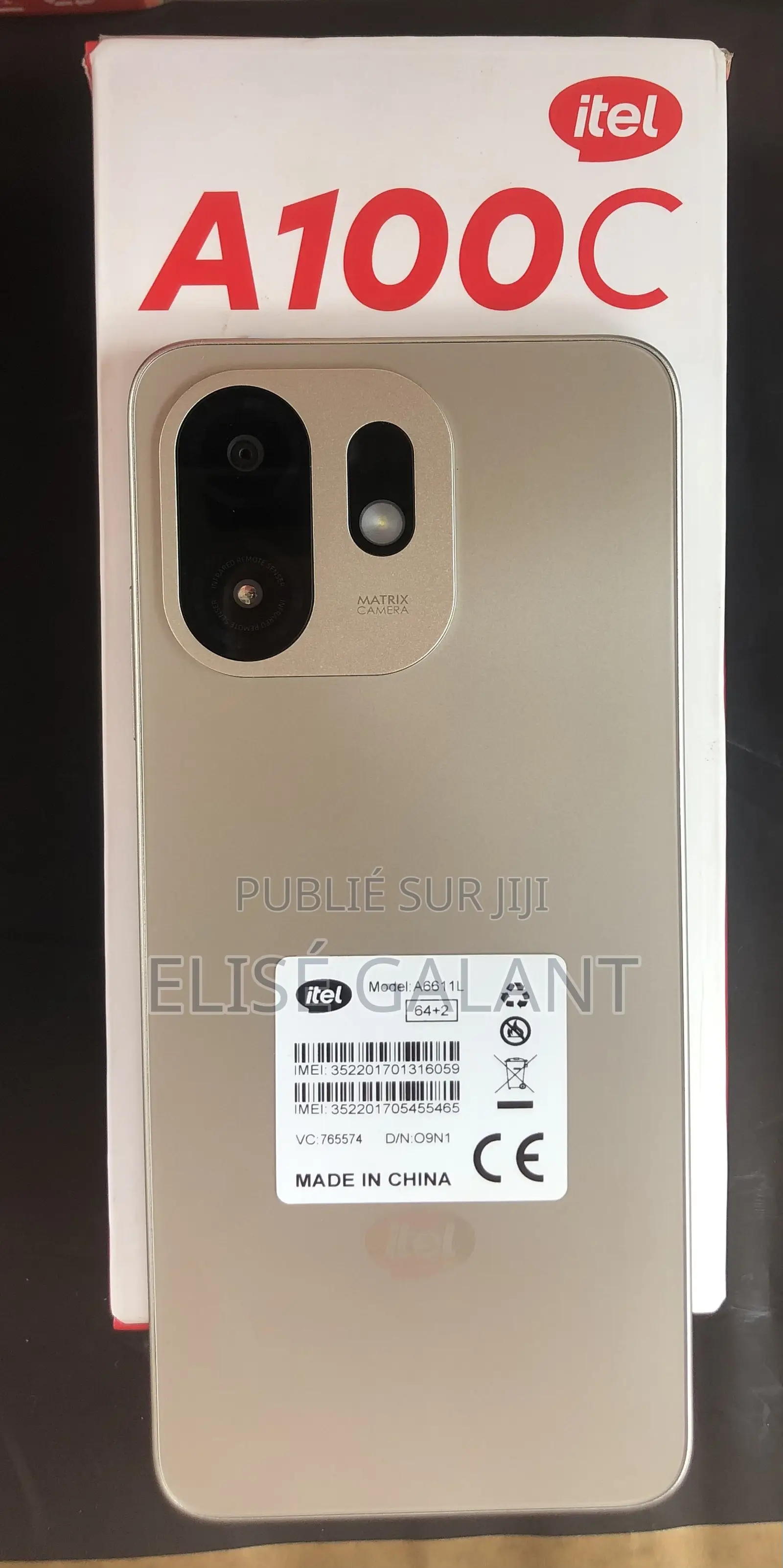 New Itel A100C 64 GB Doré