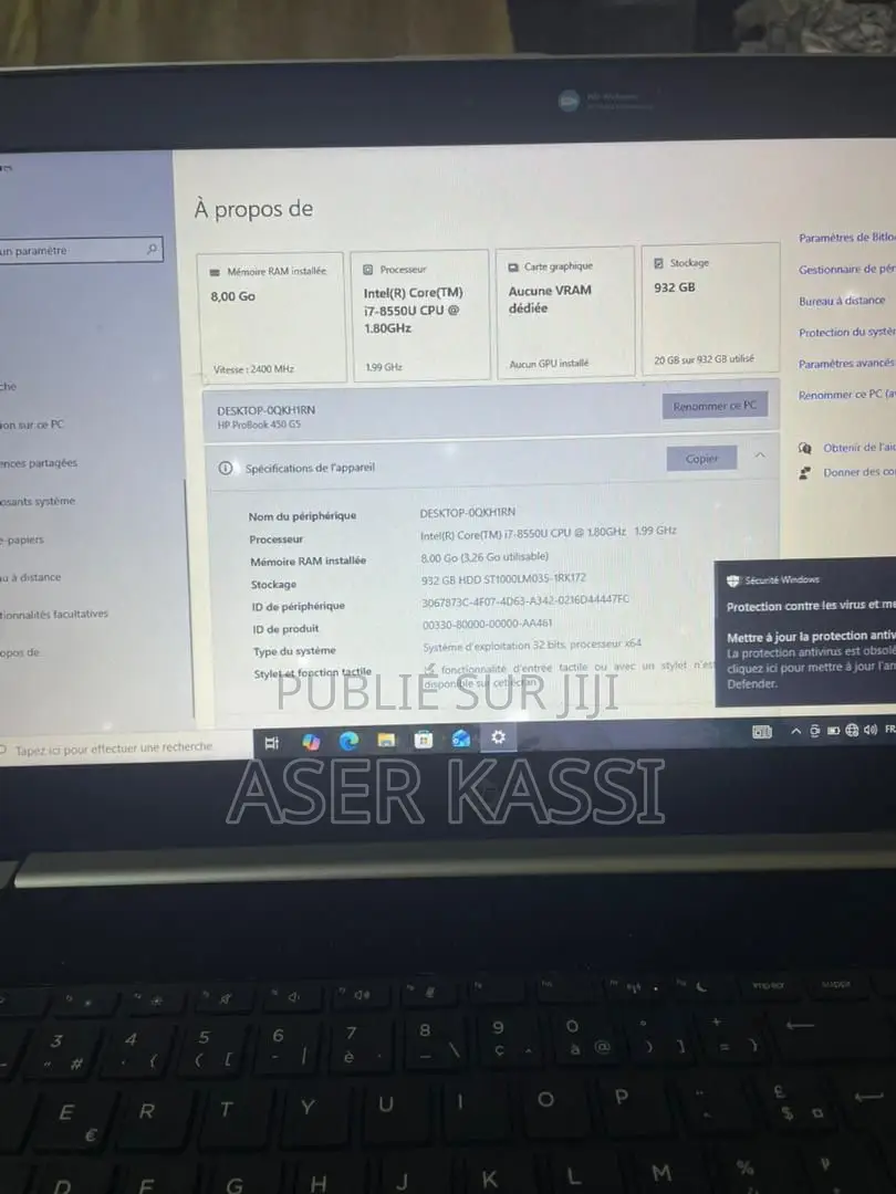 New Ordinateur Portable HP ProBook 640 G5 8GB Intel Core I7 SSD 1T