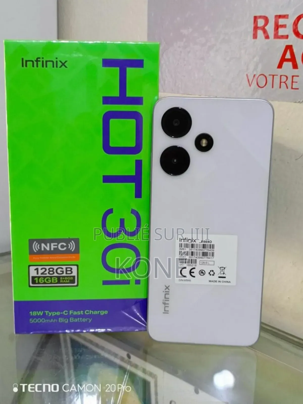 New Infinix Hot 30i 128 GB Blanc