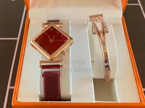 Montre+Bracelet Dame (En Simili Cuir)