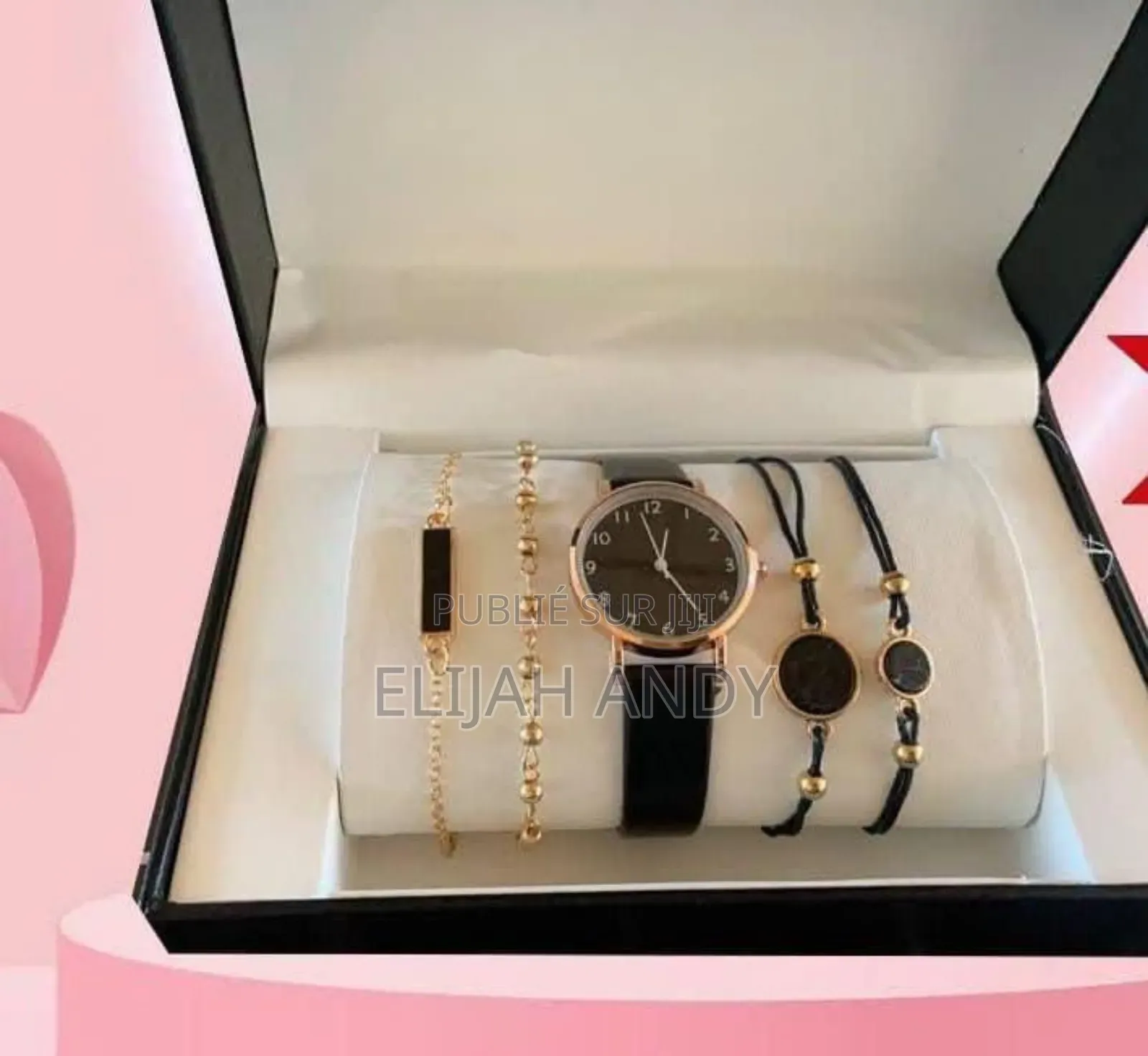 Montre+Bracelet Dame (En Simili Cuir)