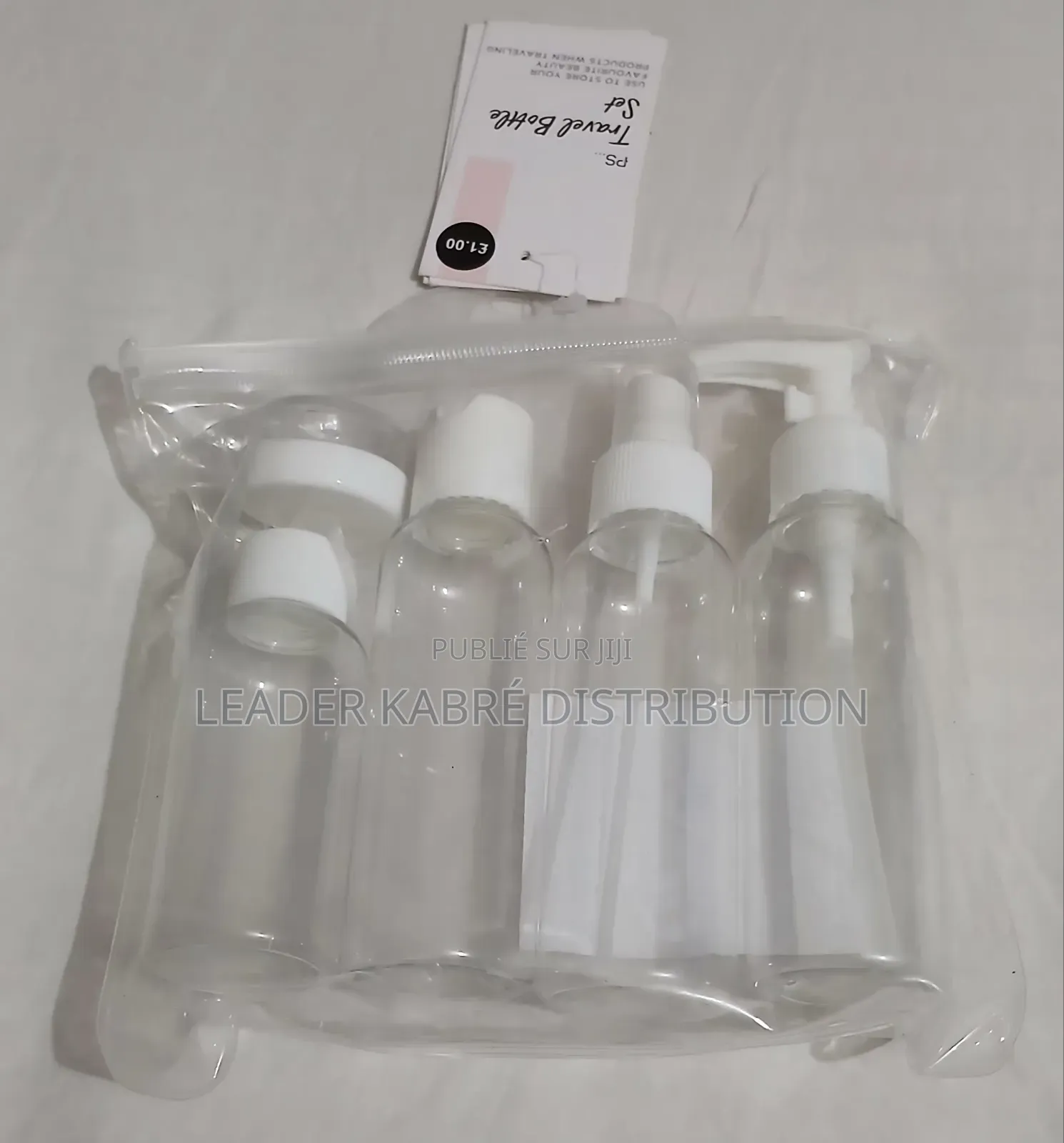 Kit De Voyage Rechargeable Transparent