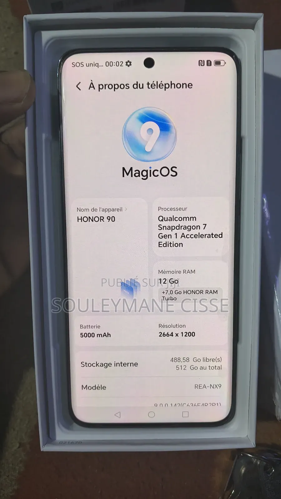 New Honor 90 5G 512 GB Argenté