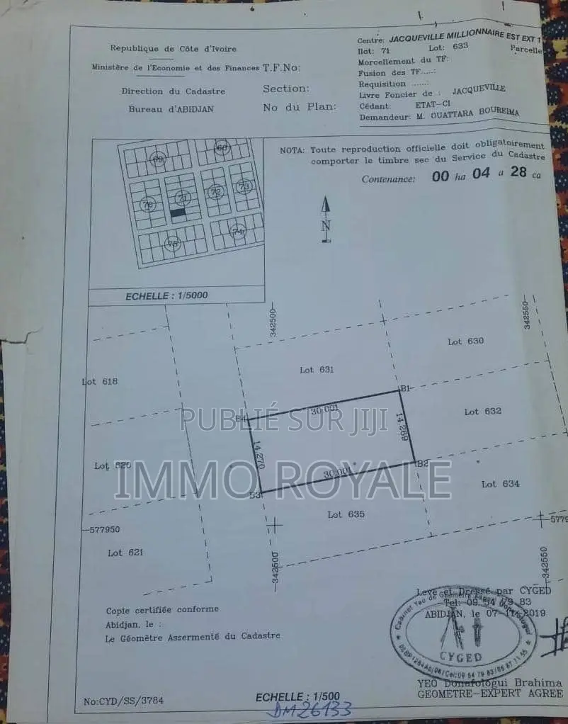 Terrain À Vendre Jacqueville Titré Acd