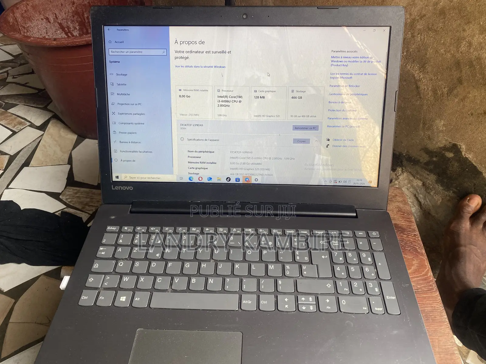 Ordinateur Portable Lenovo IdeaPad 320 8GB Intel Core I3 HDD 500GB