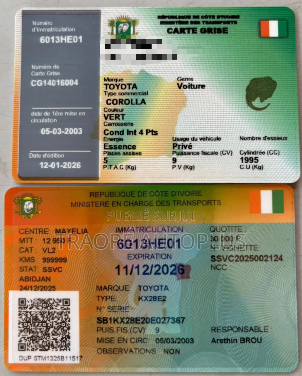 Toyota Corolla 2002 Vert