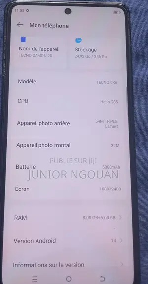 Tecno Camon 20 256 GB Autre