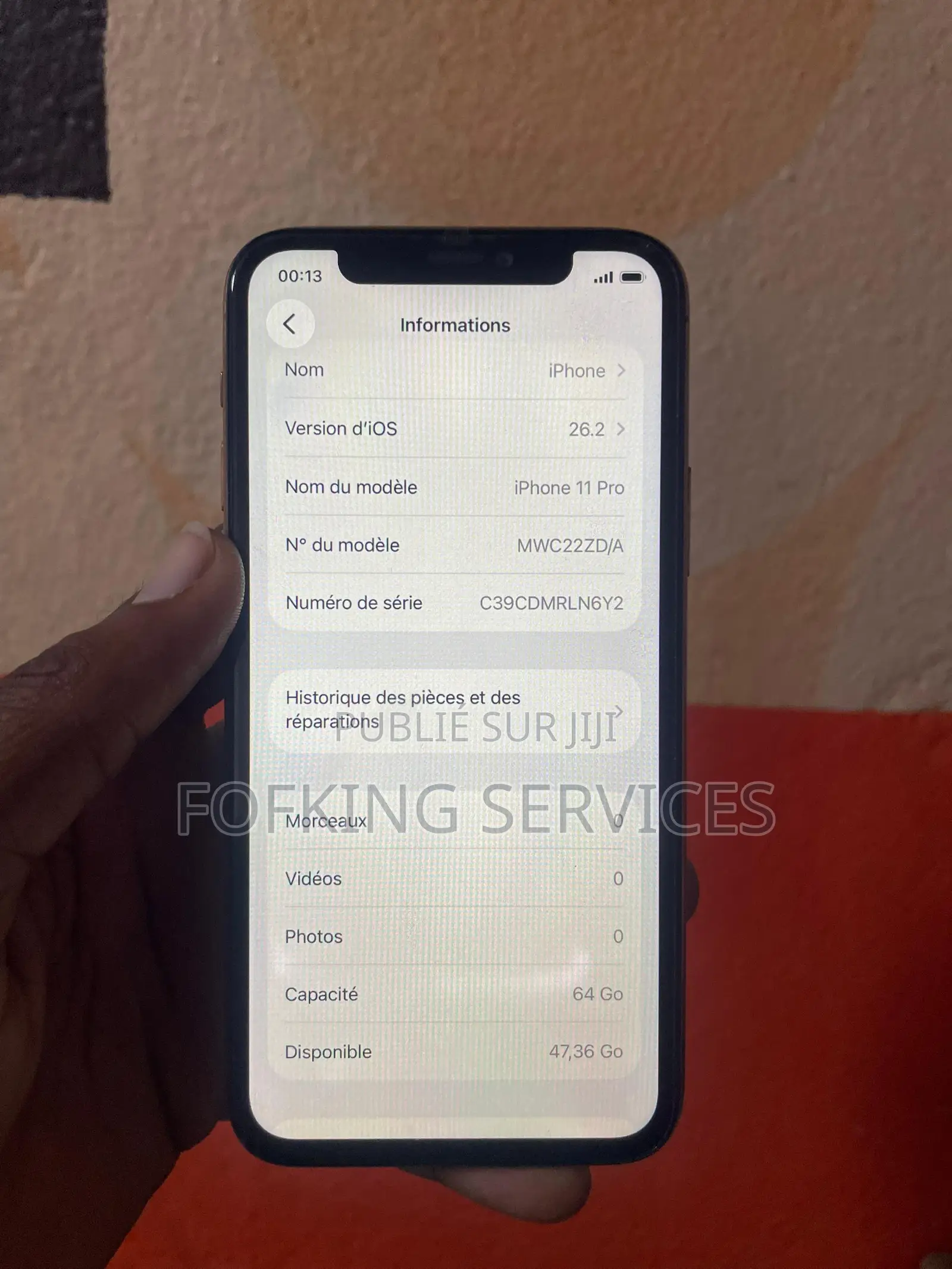 Apple iPhone 11 Pro 64 GB Doré