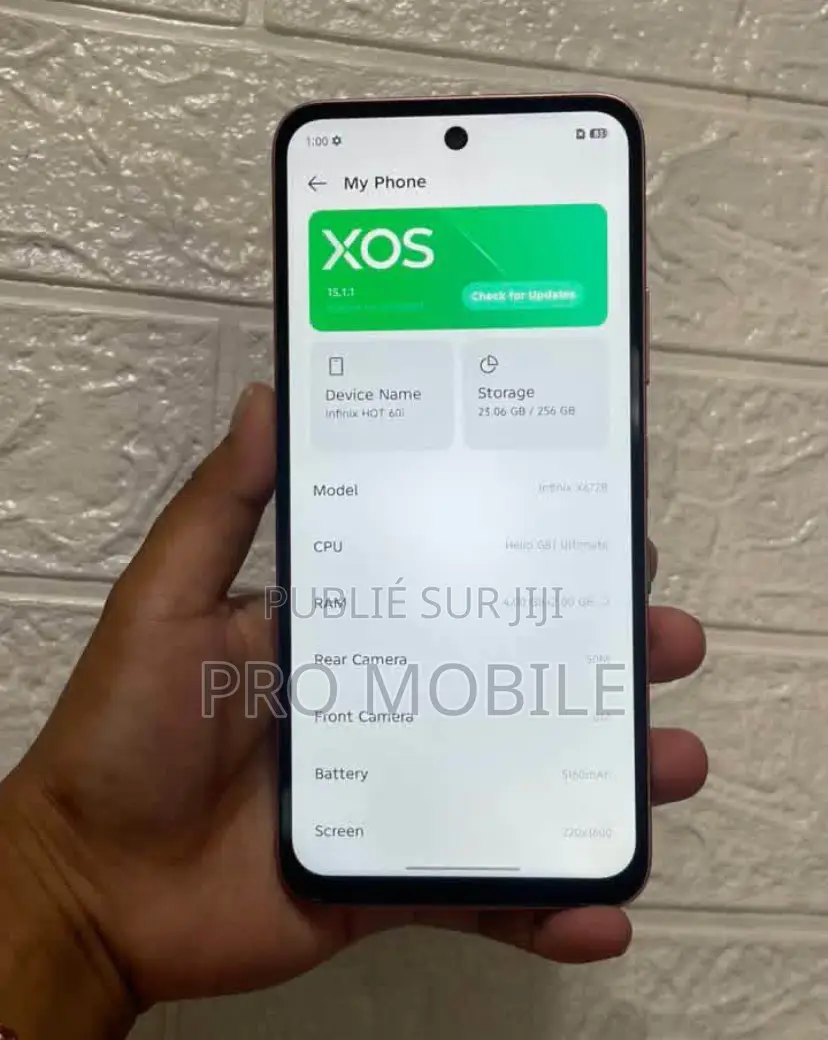 New Infinix Hot 60i 256 GB Doré