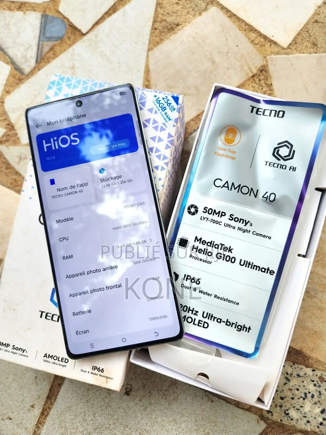New Tecno Camon 40 256 GB Bleu