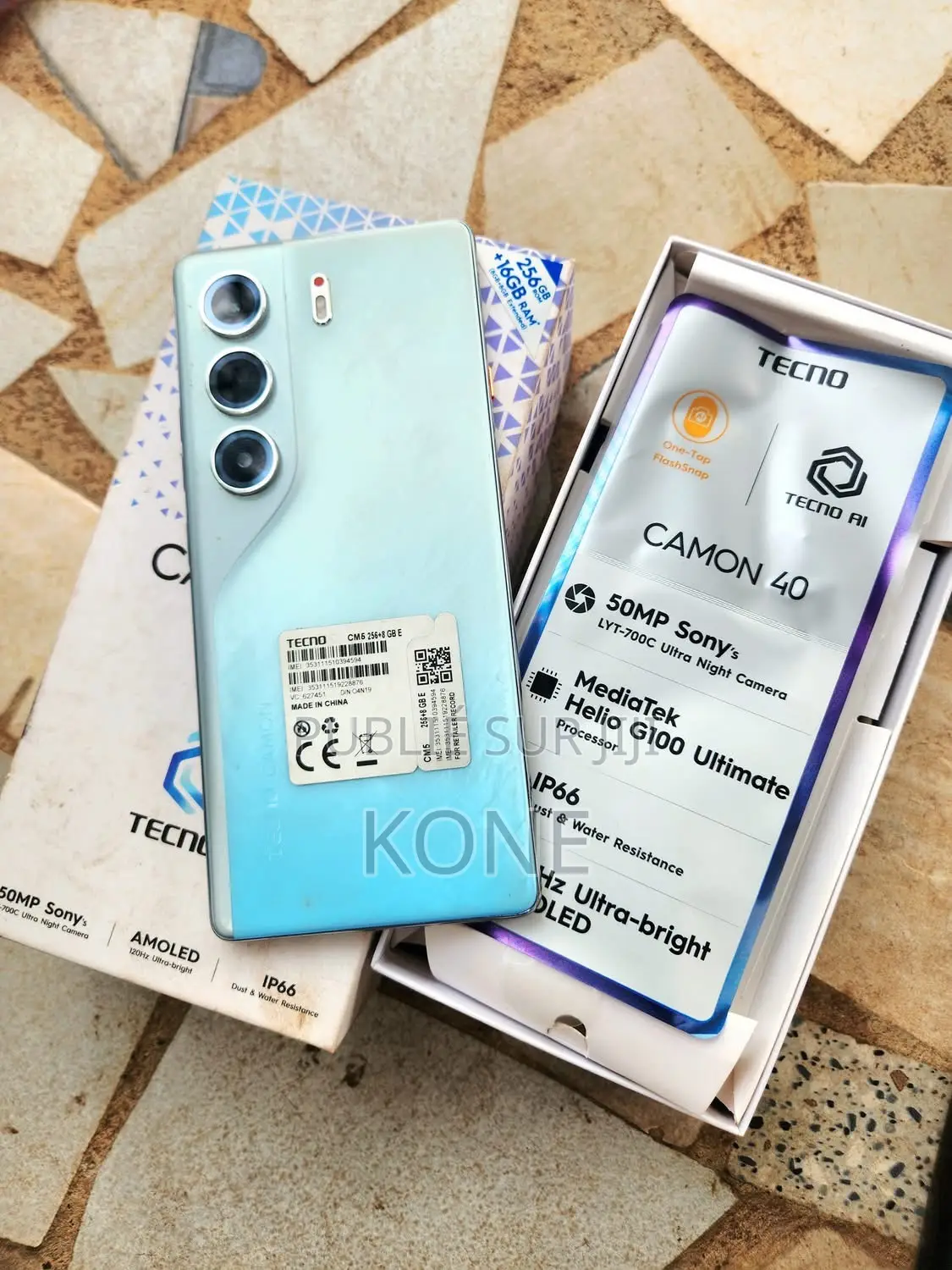 New Tecno Camon 40 256 GB Bleu