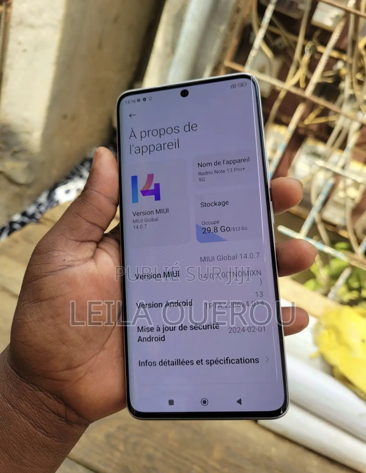 New Xiaomi Redmi Note 13 Pro 256 GB Blanc