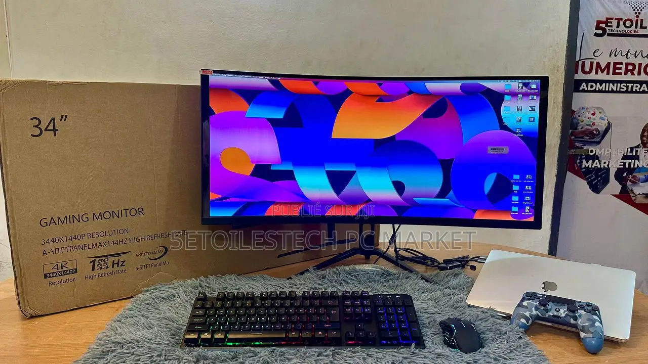 Écran Smart Gamers Incurvé Neuf Scellé Dans Carton Avec Clavier+ Souri