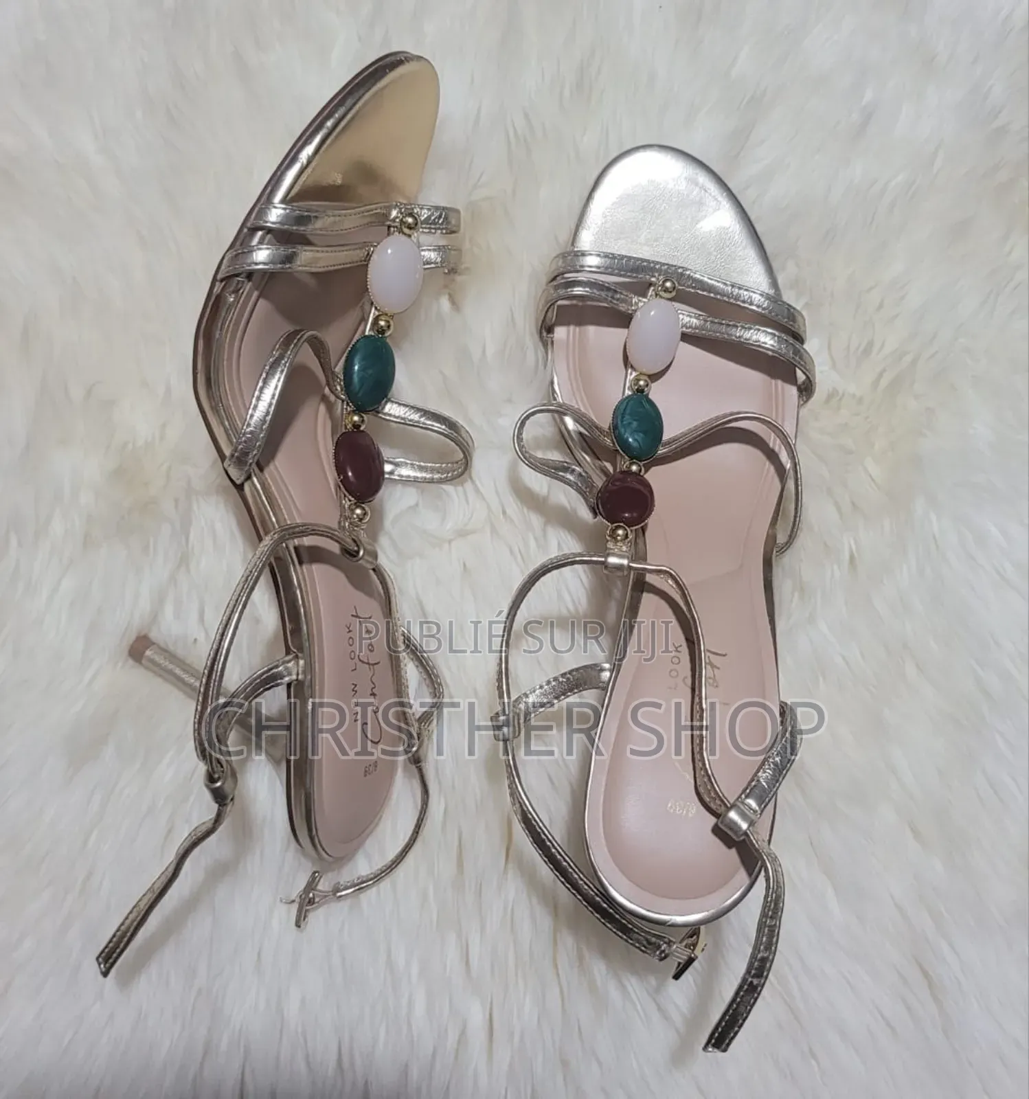 Talon Couleur or Et Marron