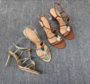 Talon Couleur or Et Marron