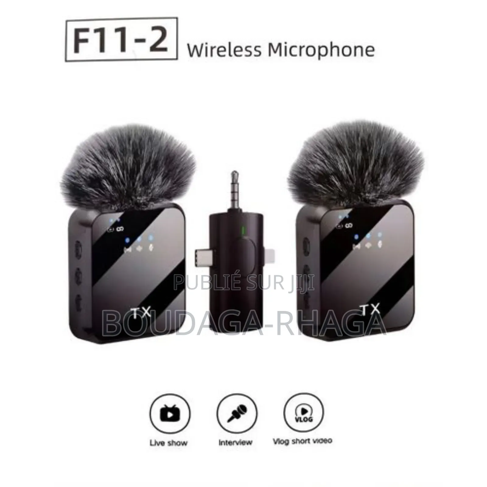 Microphone Sans Fil F11-2 Pour iPhone Et Android