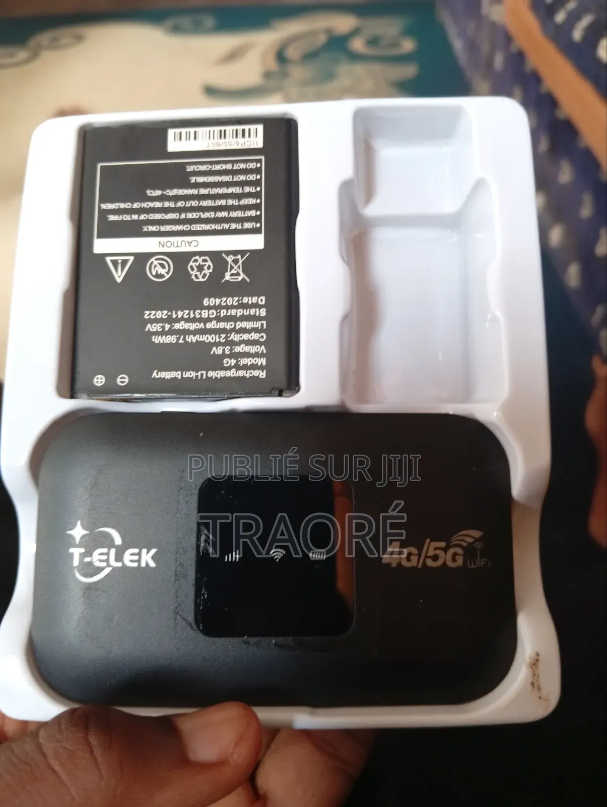 Routeur Mifi T-Elek 4g/5g Rechargeable (Toutes Sim)