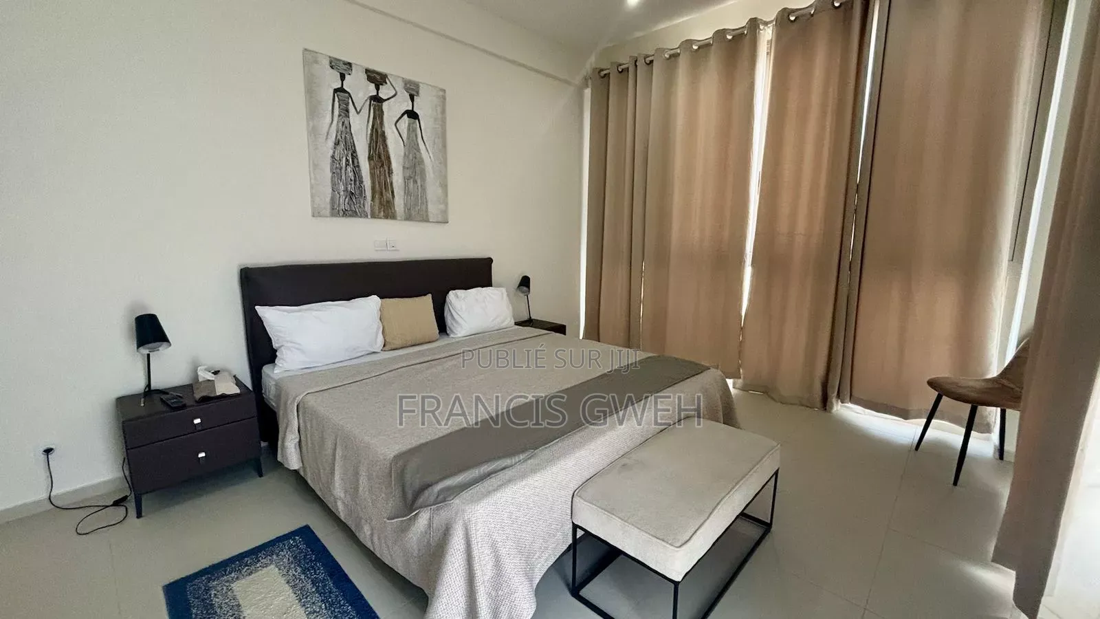 Furnished 3chbre Appartement dans Francis Gweh, Cocody à Louer