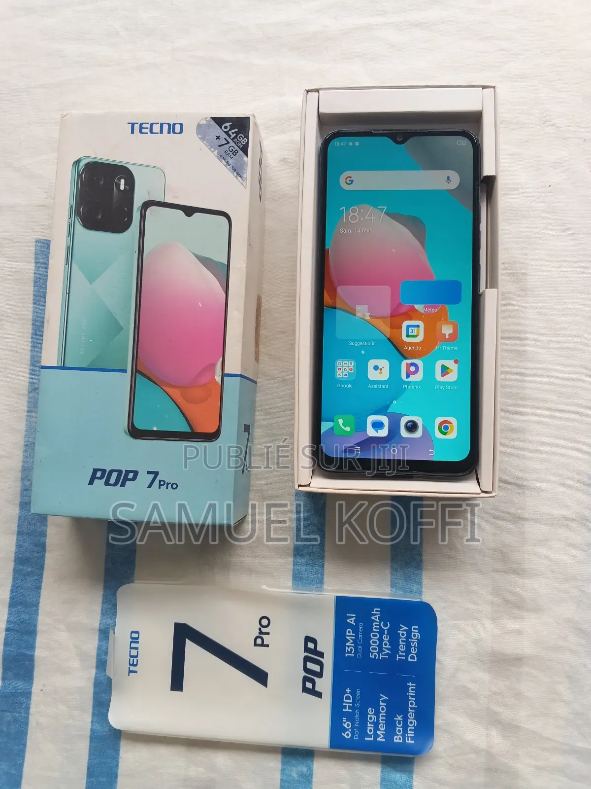 Tecno Pop 7 Pro 64 GB Bleu