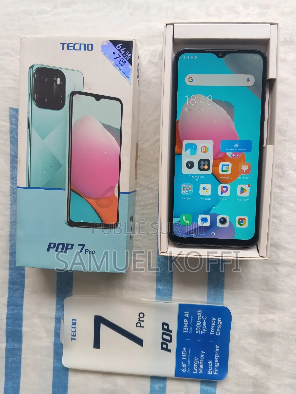Tecno Pop 7 Pro 64 GB Bleu