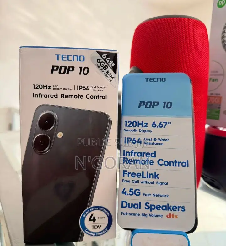 Nouveau Tecno Pop 10 128 GB Black