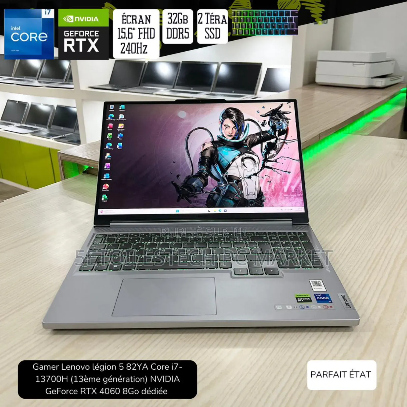 Nouveau Ordinateur Portable Lenovo Legion 5 32GB Intel Core I7 SSD 2T