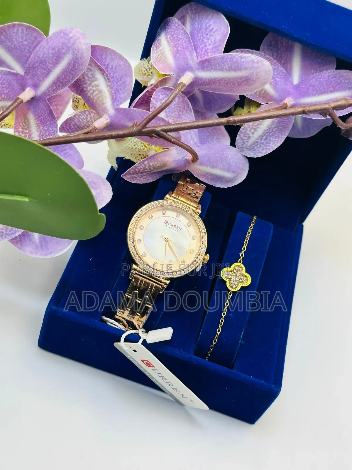 Ensemble Curren Femme+Bracelet Idéal Pour Un Cadeau Preuve D'amour*