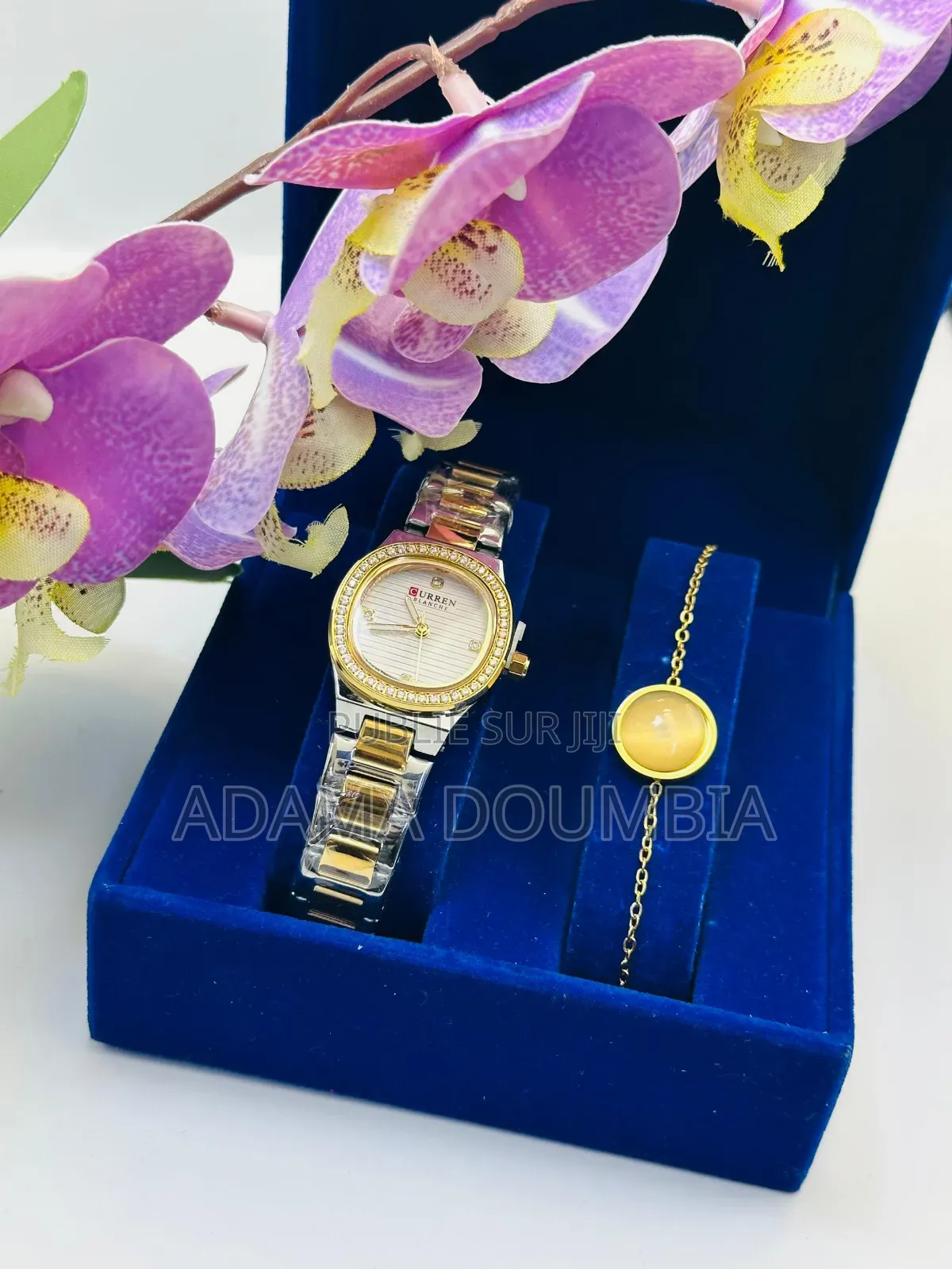 Ensemble Curren Femme+Bracelet Idéal Pour Un Cadeau Preuve D'amour*