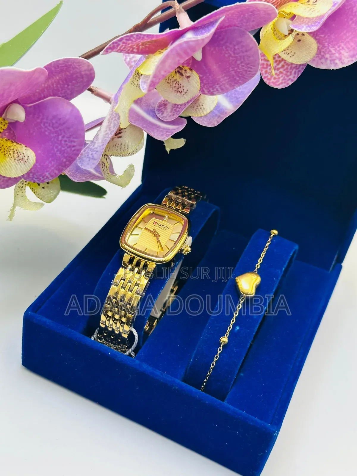 Ensemble Curren Femme+Bracelet Idéal Pour Un Cadeau Preuve D'amour*