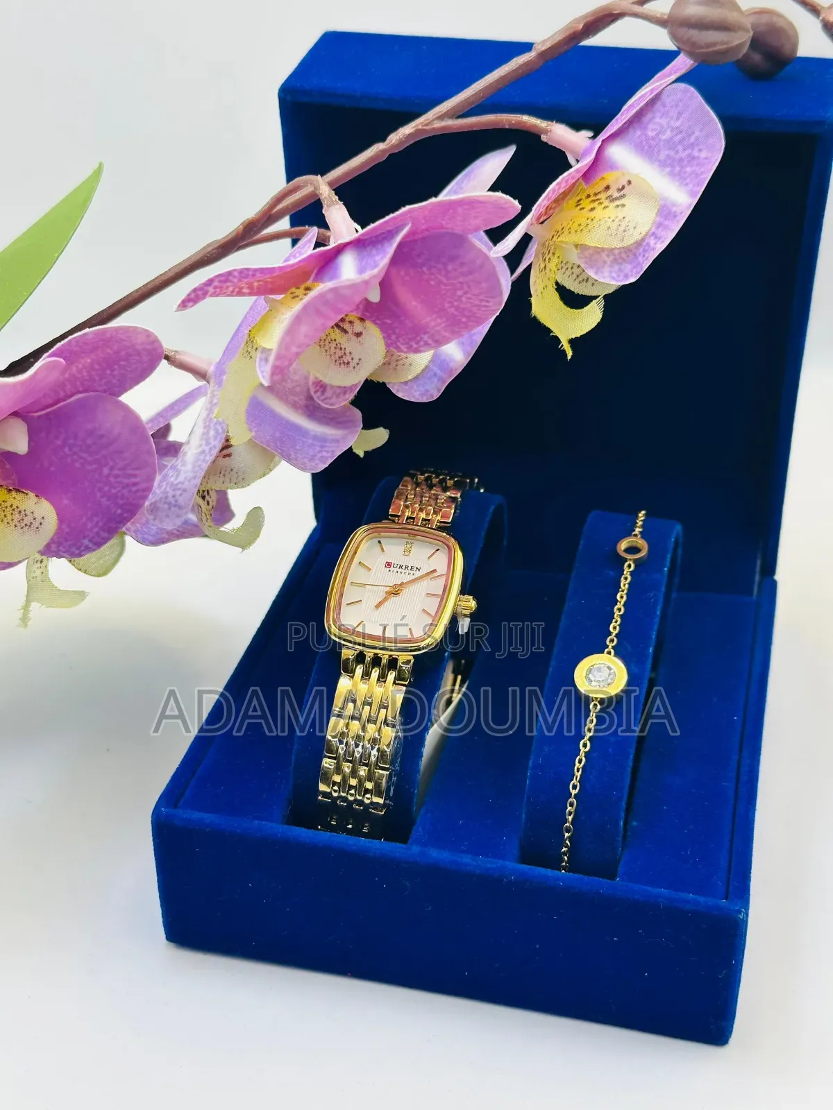 Ensemble Curren Femme+Bracelet Idéal Pour Un Cadeau Preuve D'amour*