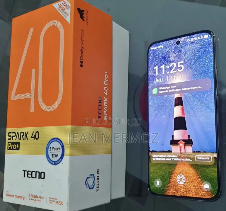 Nouveau Tecno Spark 40 Pro+ 256 GB Blanc