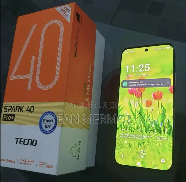 Nouveau Tecno Spark 40 Pro+ 256 GB Blanc