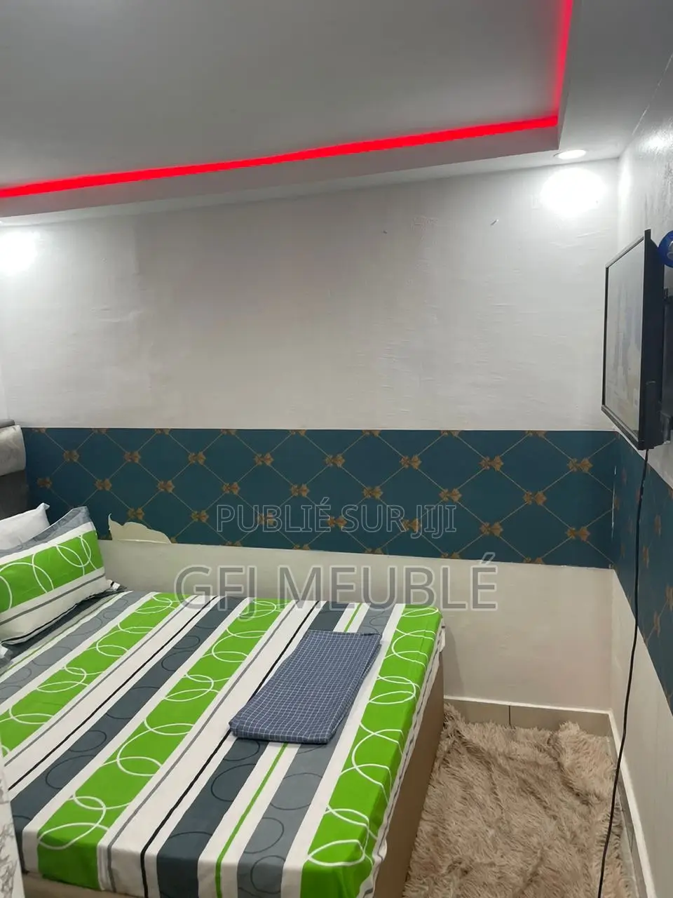 Furnished 3chbre Villa dans G.F.J Meublé, Cocody à Louer