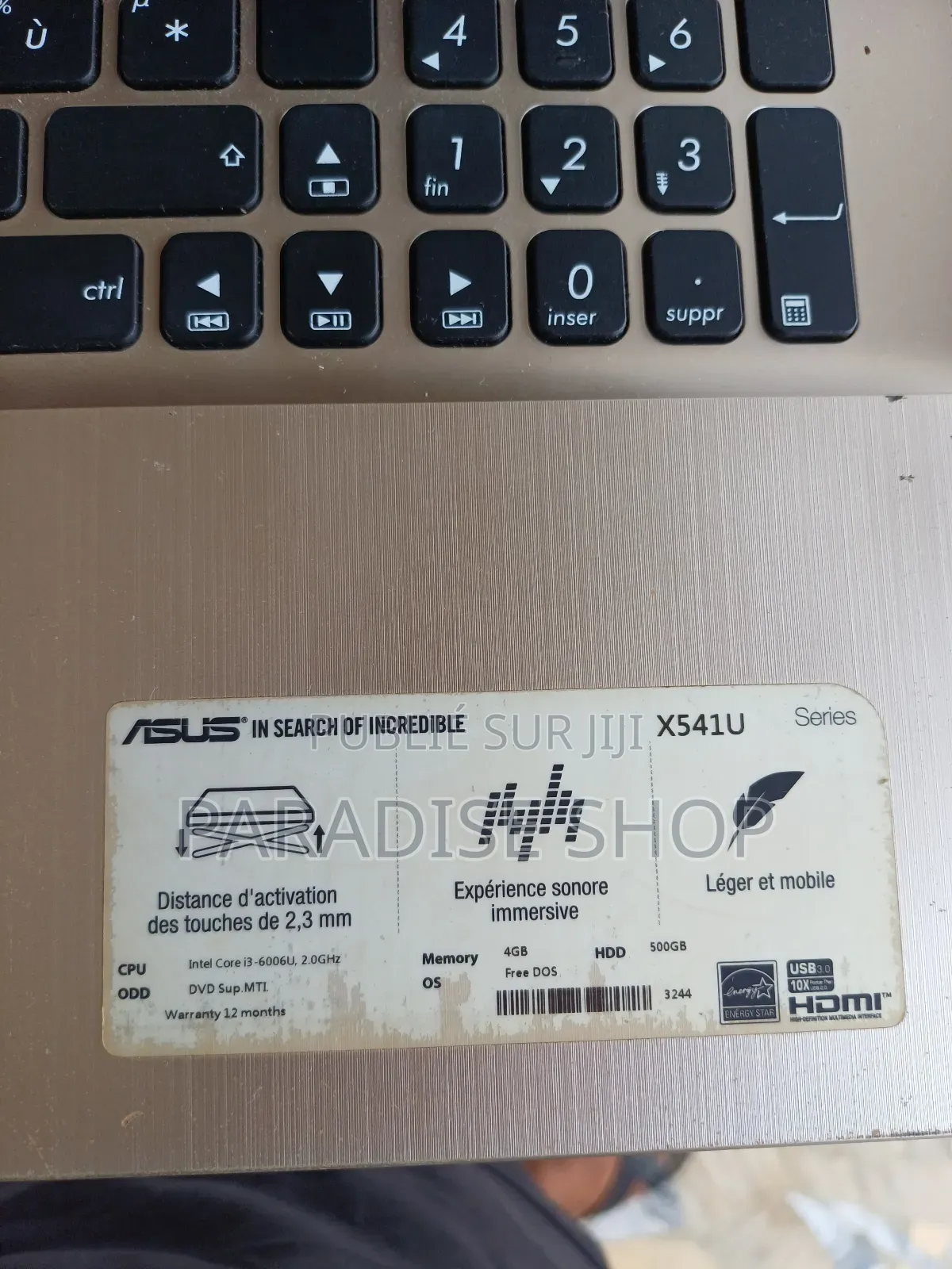 Asus VivoBook Max X541UA 4GB Intel Core i3 HDD 500GB