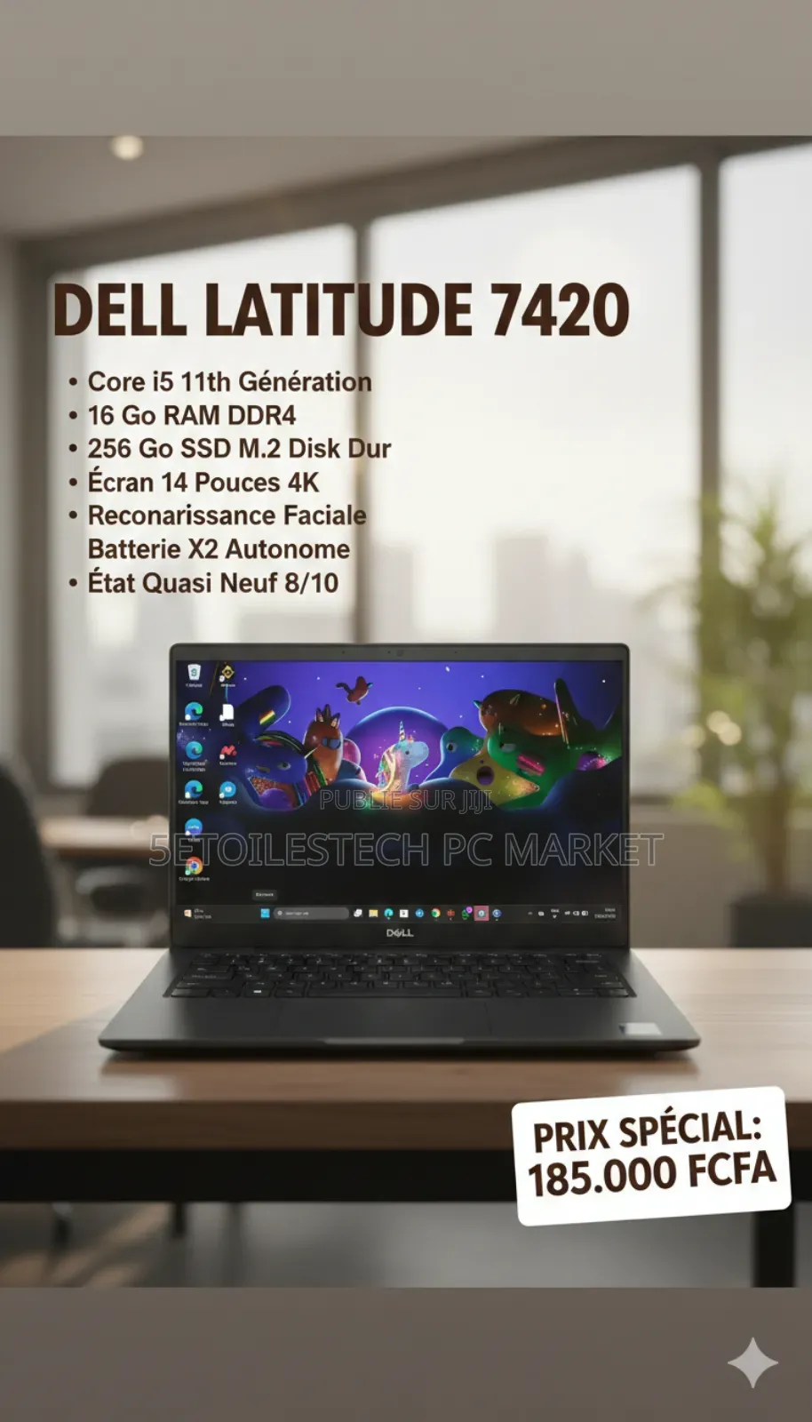 Ordinateur portable Dell Latitude 7420 16GB Intel Core i5 SSD 256GB