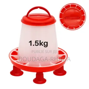 Mangeoires Anti-Gaspillage De 10 Kg Avec Pieds, Couleur Blanche Rouge
