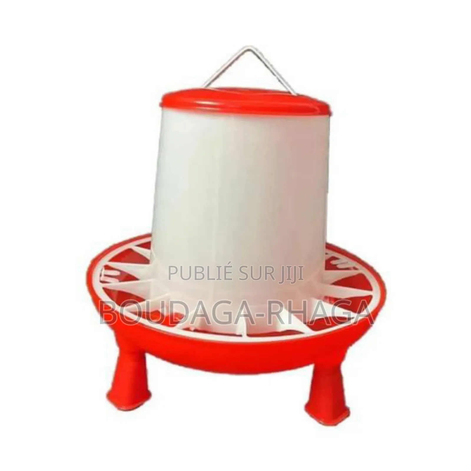 Mangeoires Anti-Gaspillage De 10 Kg Avec Pieds, Couleur Blanche Rouge