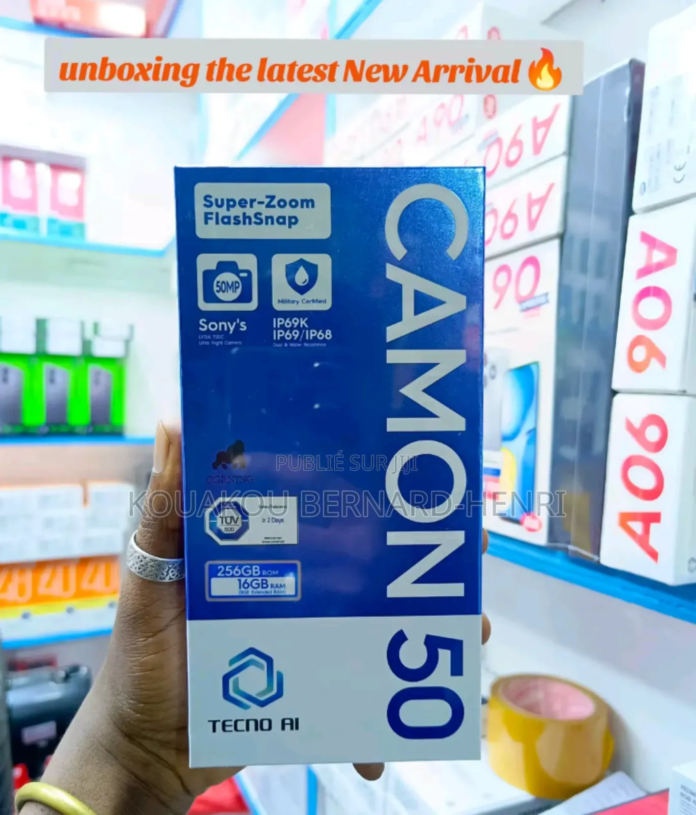 Nouveau Tecno Camon 30 256 GB Noir
