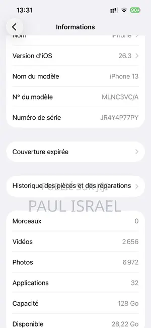 Nouveau Apple iPhone 13 128 GB Bleu