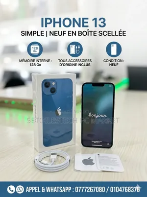 Nouveau Apple iPhone 13 128 GB Blanc