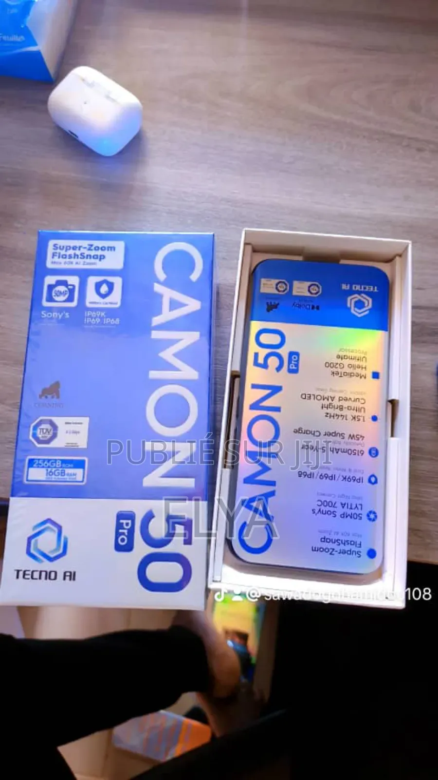 Nouveau Tecno Camon 50 256 GB Jaune