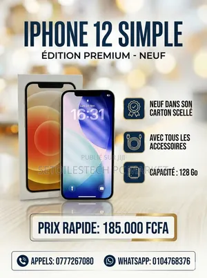 Nouveau Apple iPhone 12 128 GB Blanc