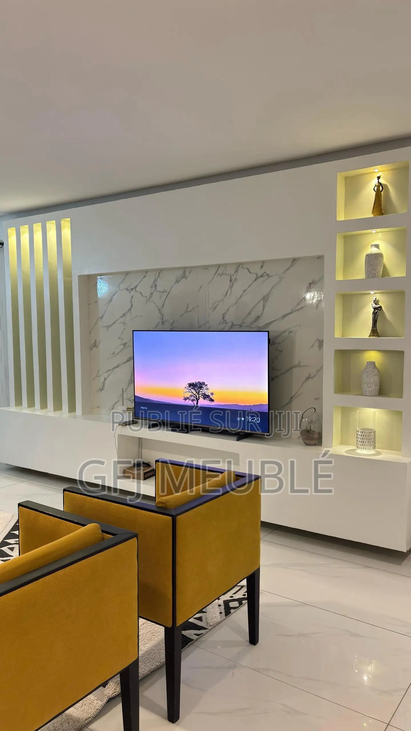 Furnished 3chbre Appartement dans G.F.J Meublé, Cocody à Louer